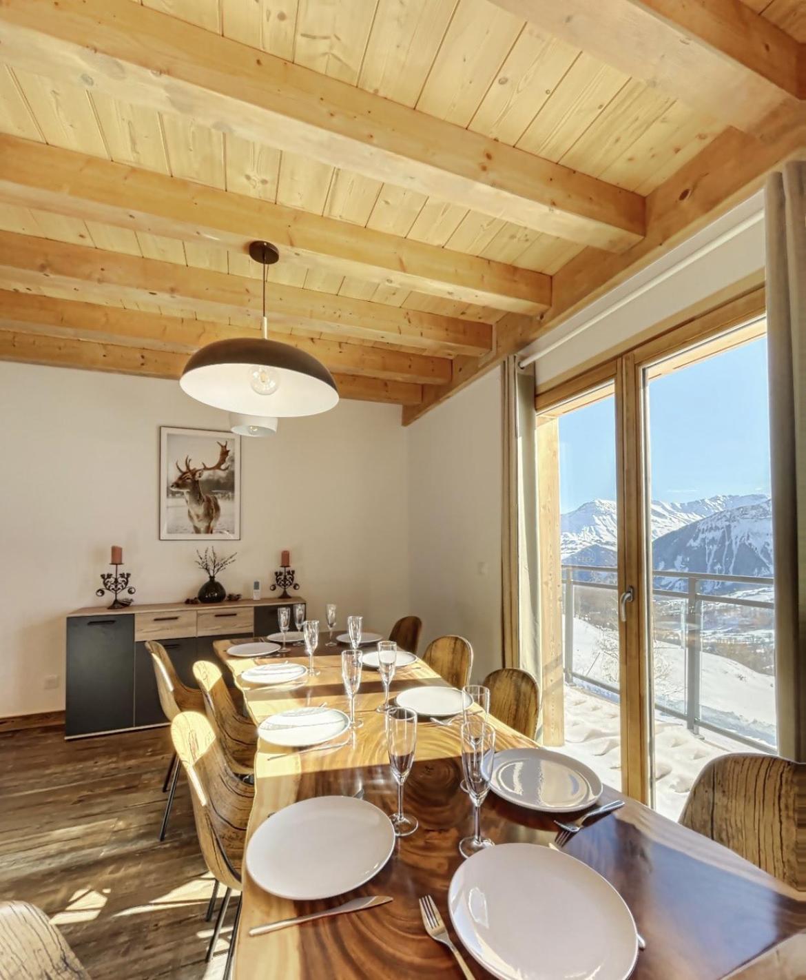 Chalet Le Mauntenrojji - Skis Aux Pieds Βίλα Fontcouverte-la-Toussuire Εξωτερικό φωτογραφία